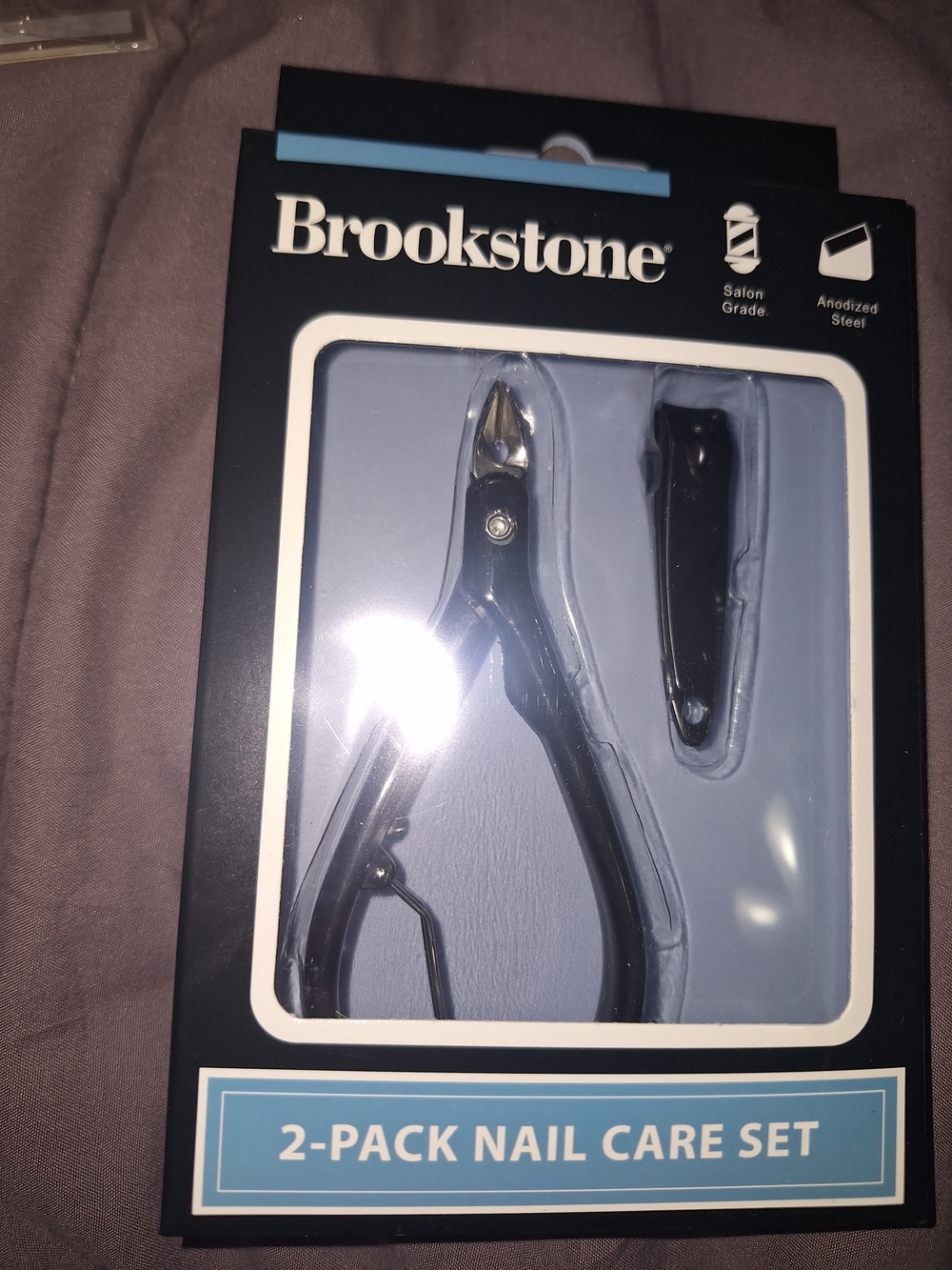 Brookstone 2-Pack Nail Care Set - Black